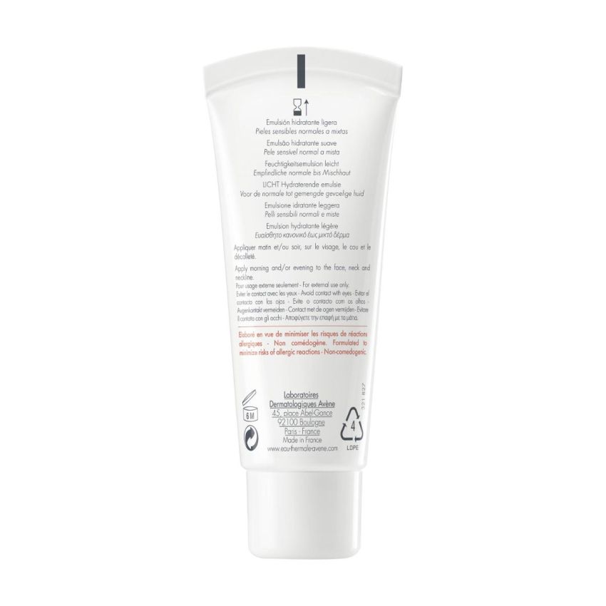 Avene Eau Thermale Crema Idratante Leggera, 40ml