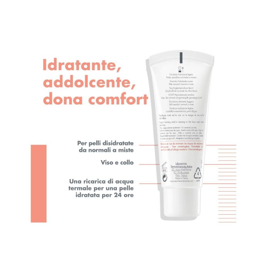 Avene Eau Thermale Crema Idratante Leggera, 40ml