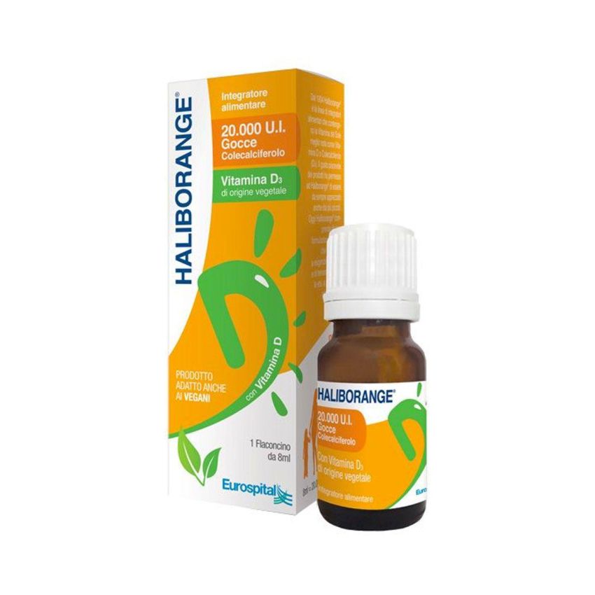 Haliborange Colecalciferolo 20000 UI - Gocce di Vitamina D3, 8ml