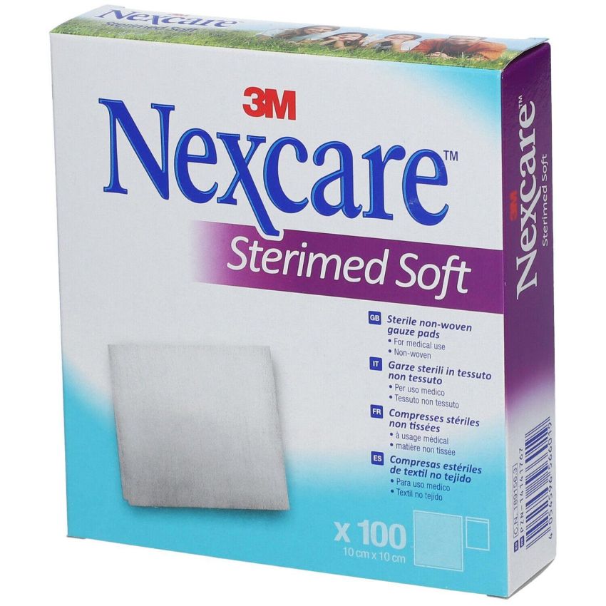 Nexcare Sterimed Soft - Garze Compressive Sterili 10x10m, 100 Pezzi