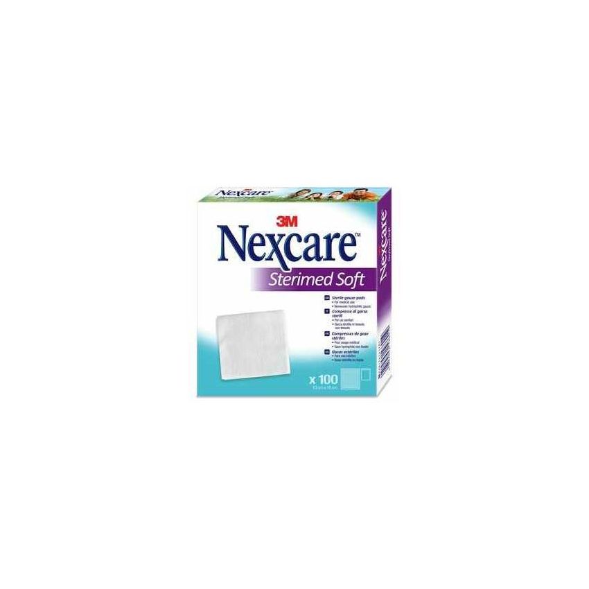 Nexcare Sterimed Soft - Garze Compressive Sterili 10x10m, 100 Pezzi