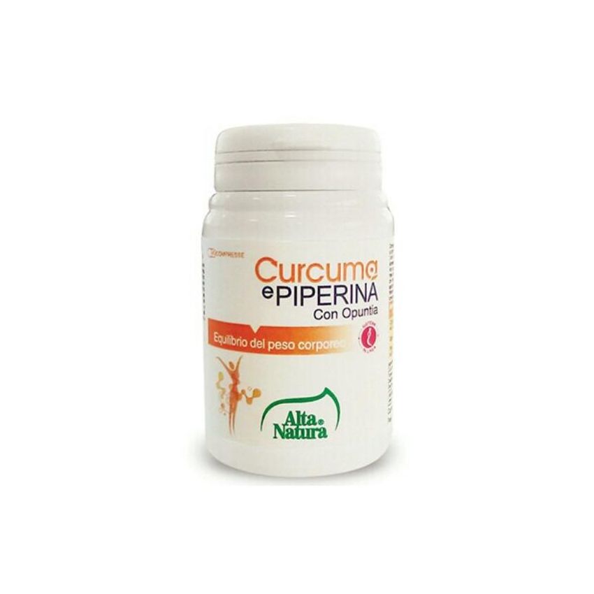 Curcuma e Piperina con Opuntia - Integratore 45 Compresse 900mg