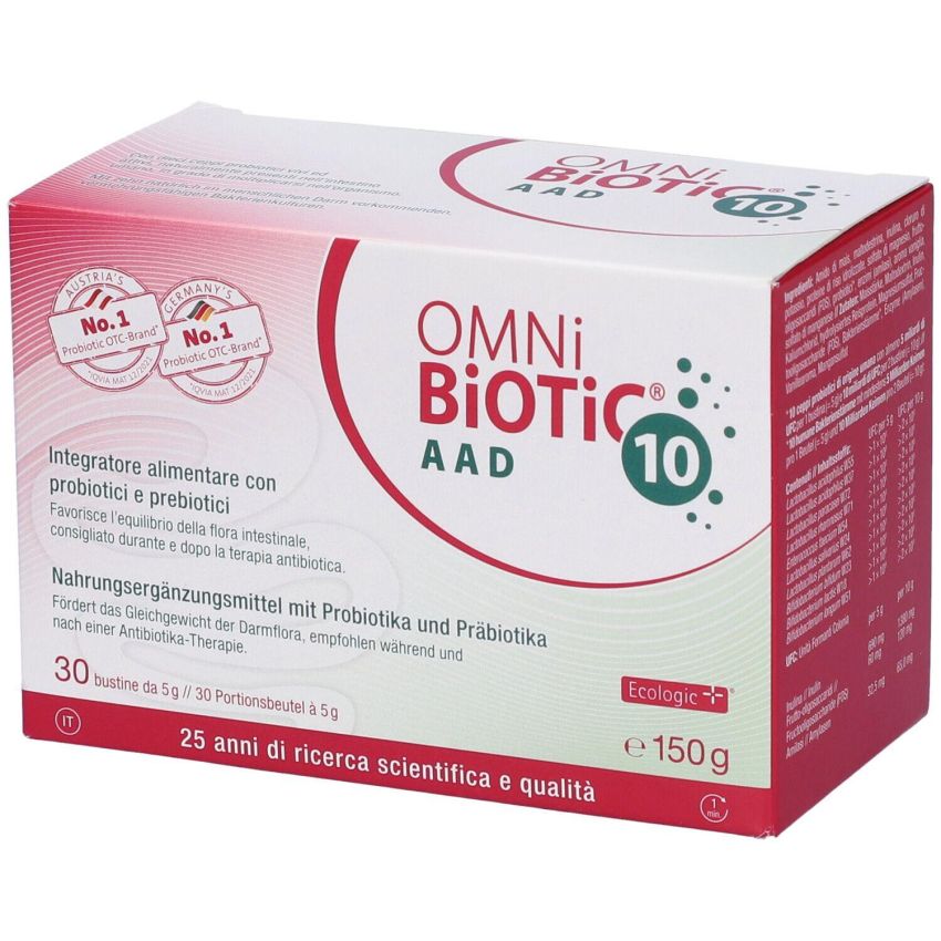 Omni Biotic 10 AAD - Probiotico Alta Qualità - 30 Bustine