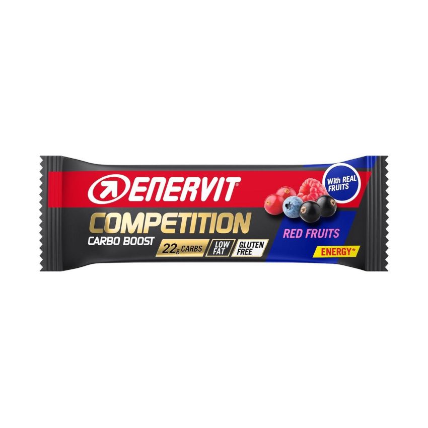 Enervit 30g Competition Energy bar con Frutti Rossi