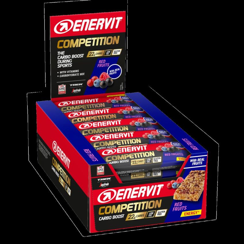 Enervit 30g Competition Energy bar con Frutti Rossi