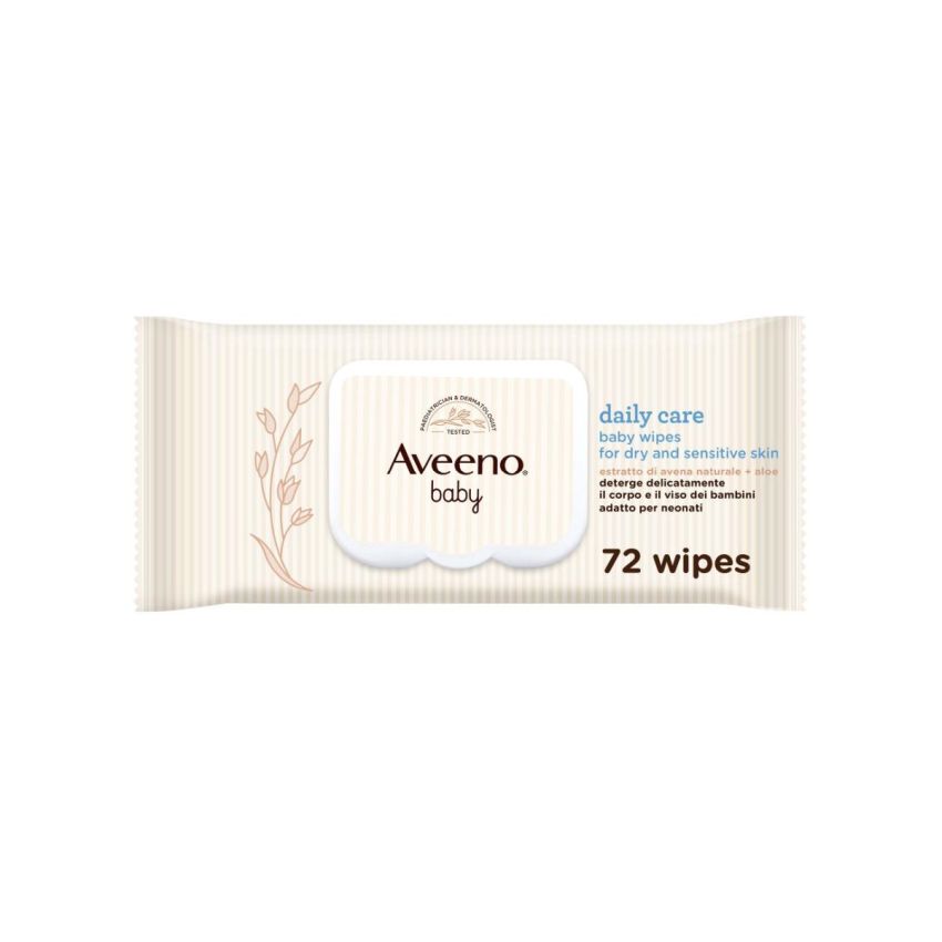 Aveeno Baby Daily Care - Pacco da 72 Salviettine Umidificate