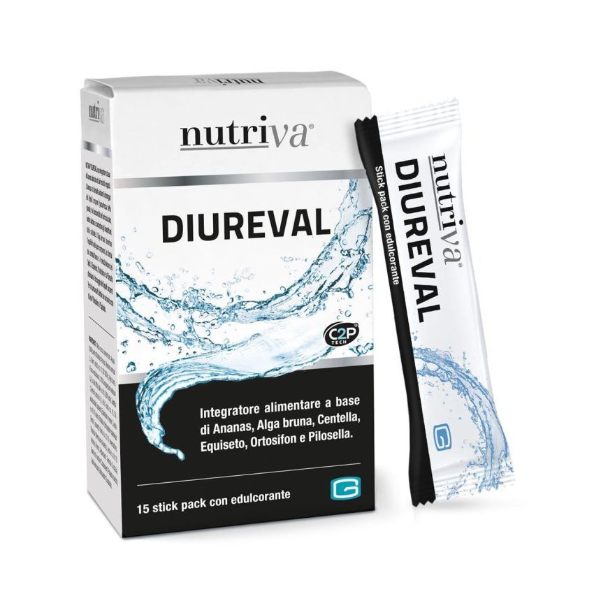 Nutriva Diureval - Pacchetto di 15 Stick per Controllo Diuretico