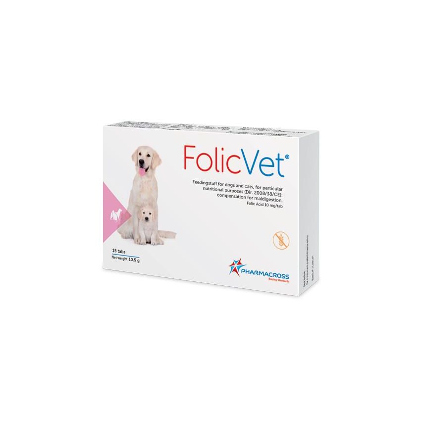 Folivet - Integratore Multivitaminico per Cani e Gatti - 15 Compresse