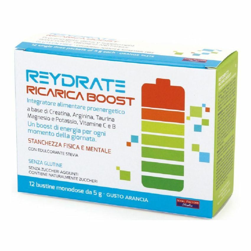Reydrate Boost Ricarica: Pacchetto da 12 Bustine per Idratazione Intensa
