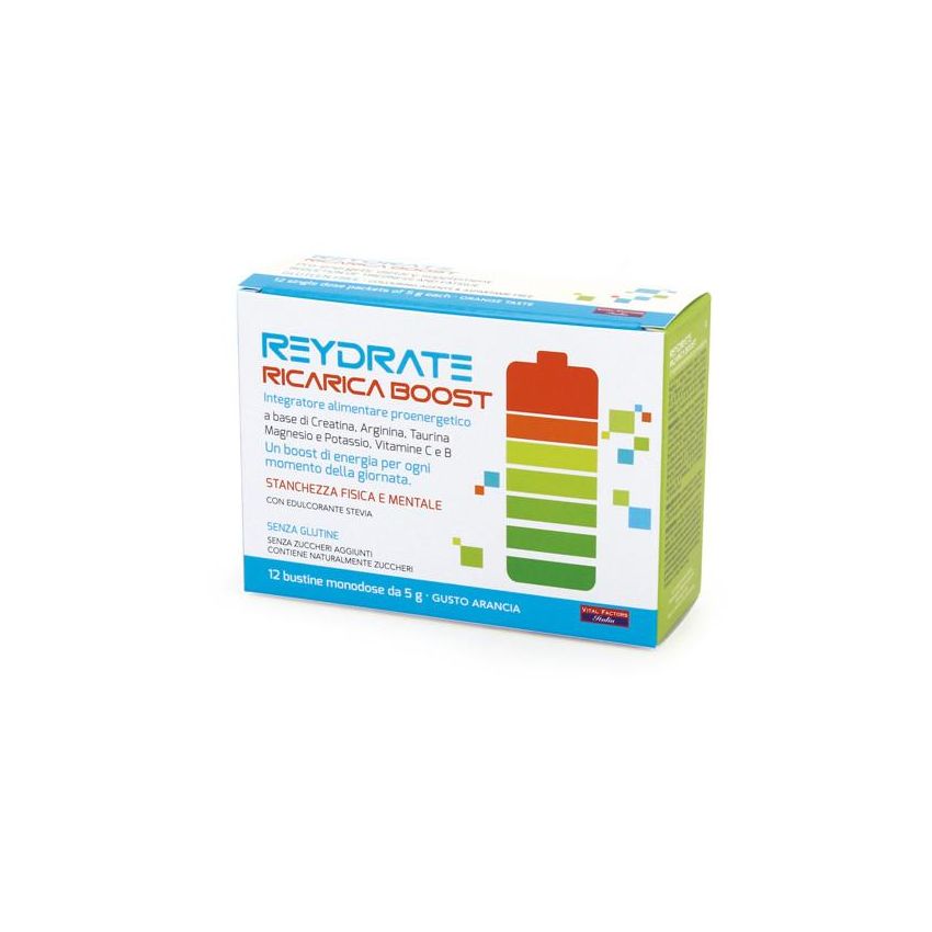 Reydrate Boost Ricarica: Pacchetto da 12 Bustine per Idratazione Intensa