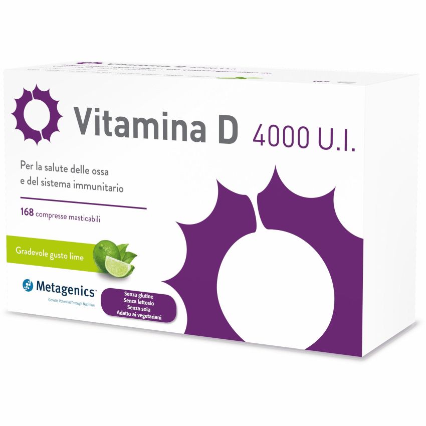 Vitamina D Masticabile - 4000 UI - Confezione da 168 Compresse