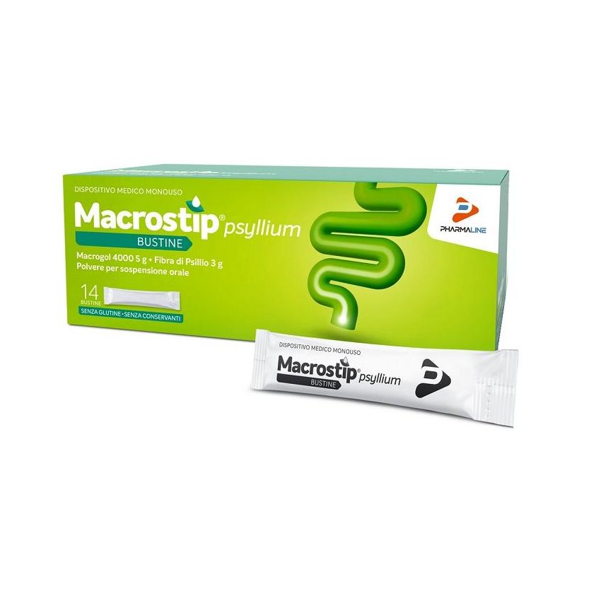 Macrostip Psyllium - 14 Bustine per la Salute Intestinale