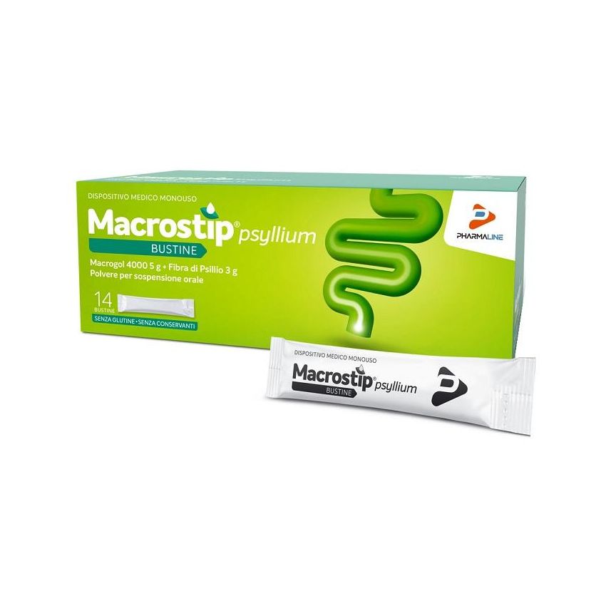 Macrostip Psyllium - 14 Bustine per la Salute Intestinale