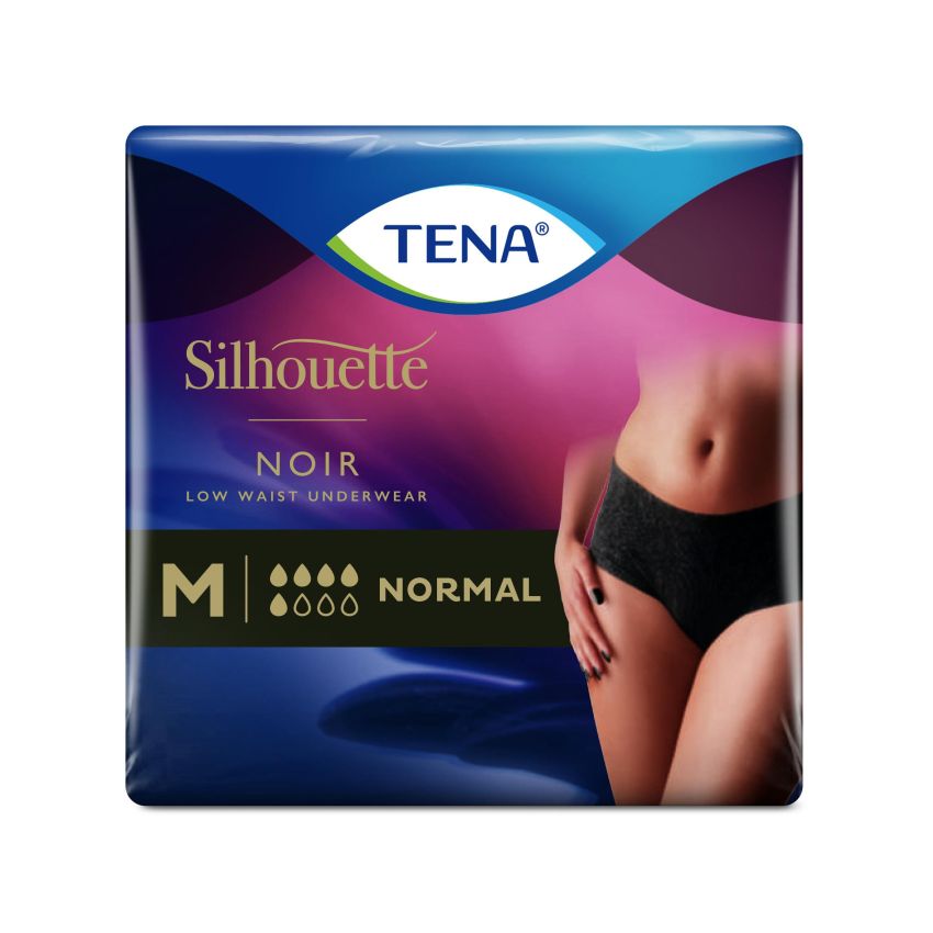 Tena Silhouette Noir Mutandina - Vita Bassa, Taglia Media, 10 Pezzi