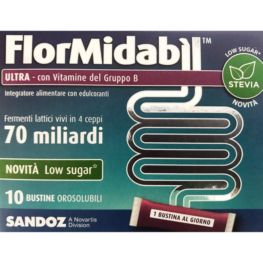 Ultra Flormidabil 70 Miliardi Probiotico con Stevia - 10 Bustine