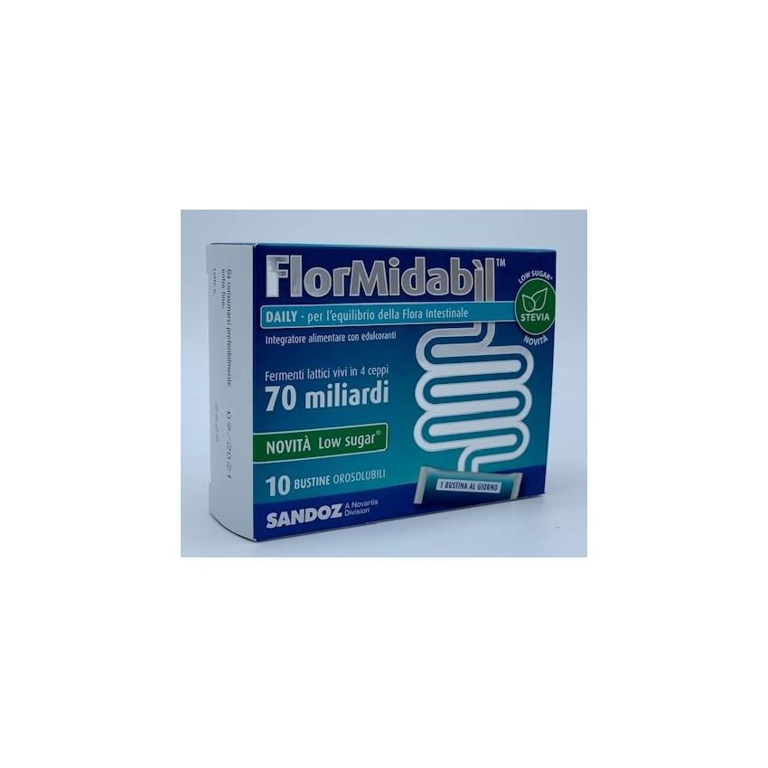 Flormidabil Daily Probiotico da 70 Miliardi con Stevia - 10 Bustine