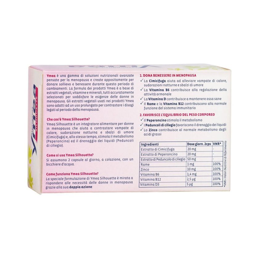Ymea Silhouette - Integratore Dimagrante in Capsule, Confezione da 64