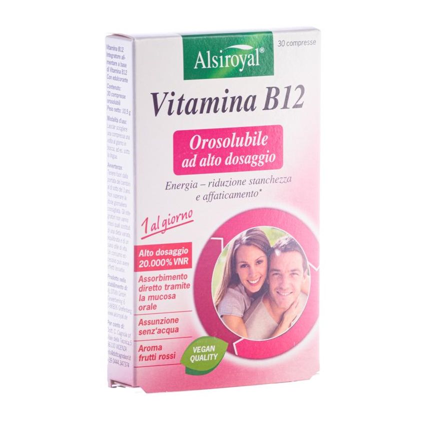 Vitamina B12 Orosolubile: Piastrina da 30 Compresse