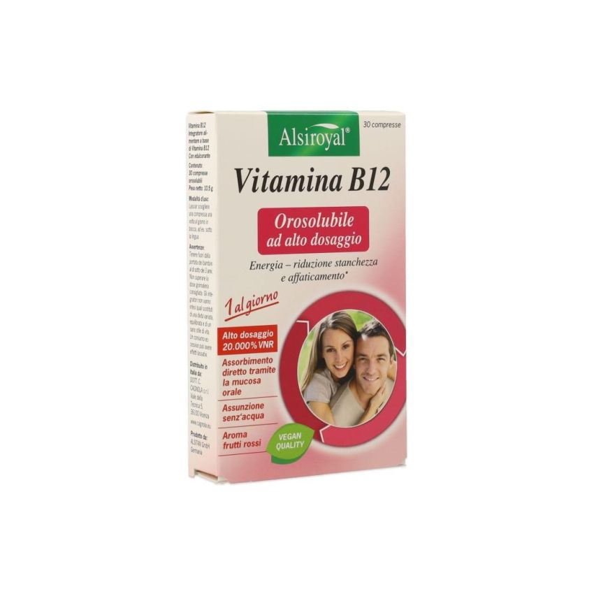 Vitamina B12 Orosolubile: Piastrina da 30 Compresse