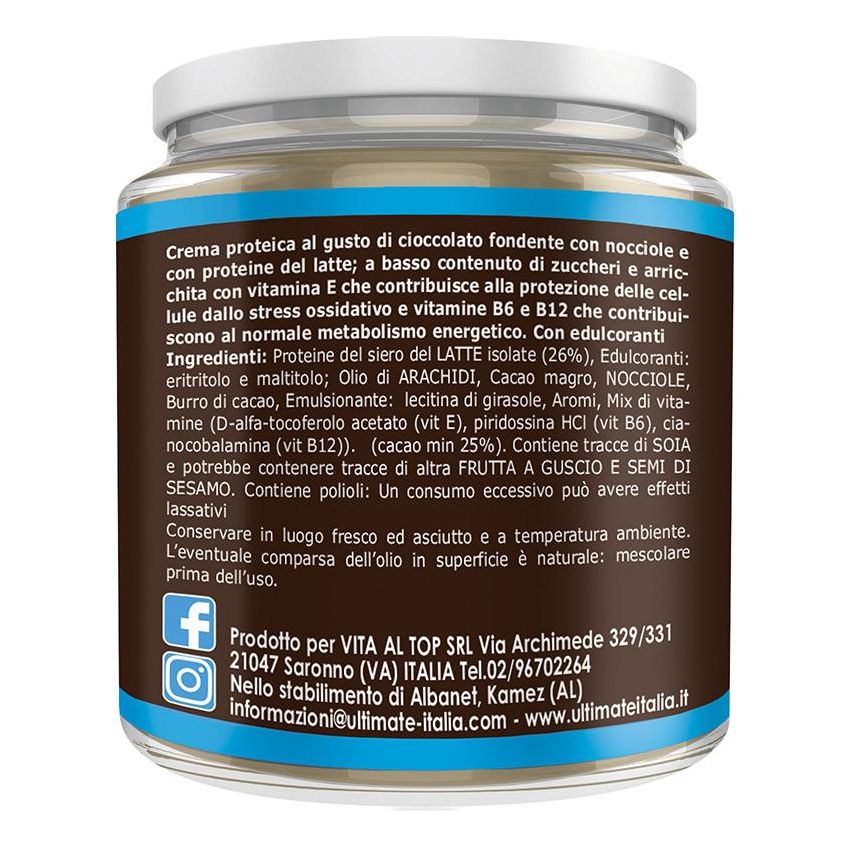 Crema Spalmabile al Cioccolato Fondente Ultimate Protein - 250g