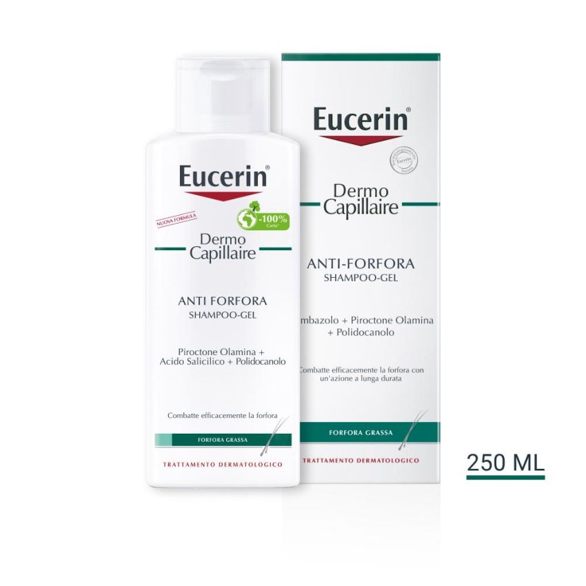 Eucerin Antidandruff Shampoo Gel per Capelli Grassi, 250ml
