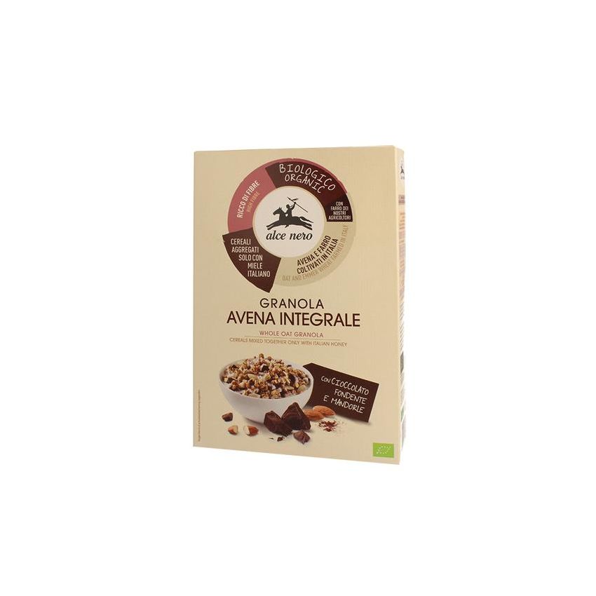 Granola di Avena Integrale con Cioccolato Fondente e Mandorle Alce Nero - 300g