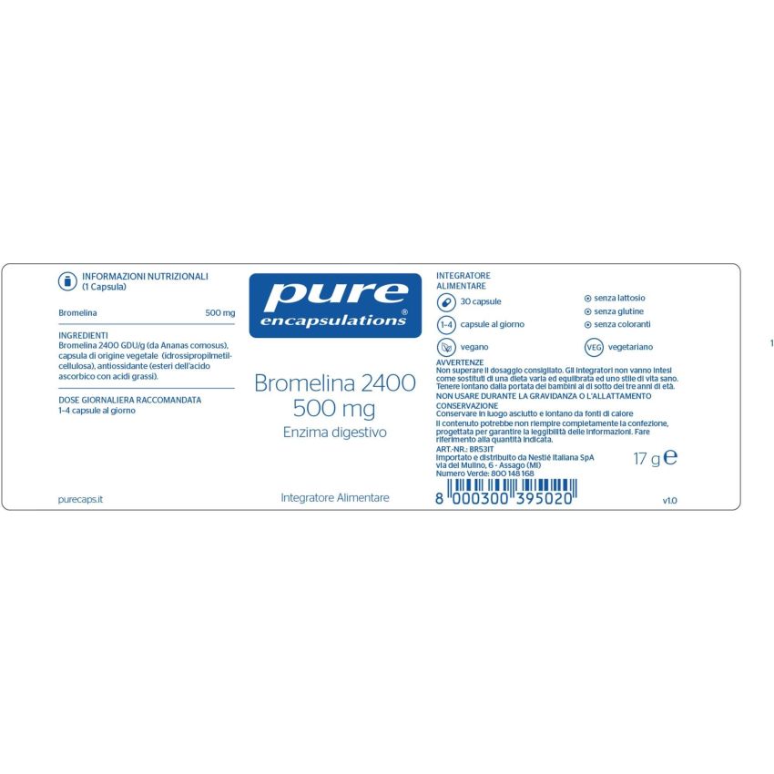 Pure Encapsulations Bromelain - 30 Capsule Premium