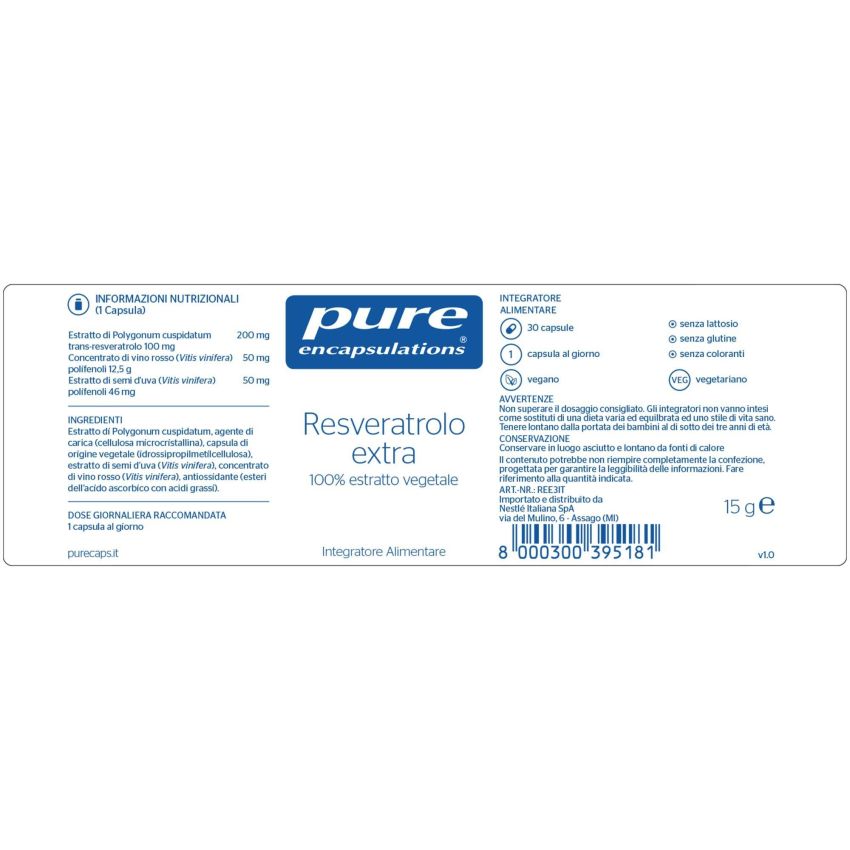 Pure Encapsulations Extra Strength Resveratrol - 30 Capsules