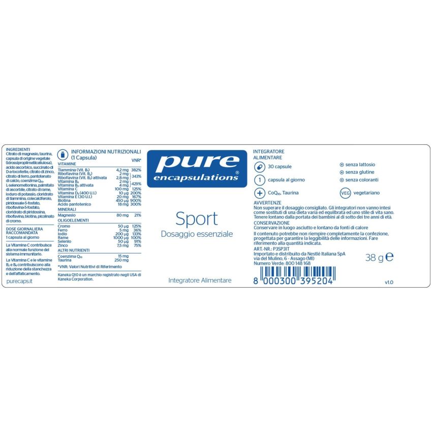 Pure Encapsulations Sport - 30 Capsule