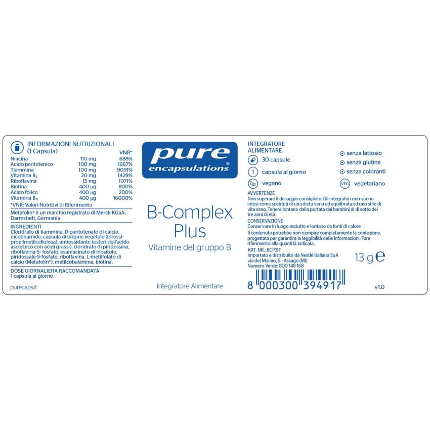 Pure Encapsulations - Vitamina D3 Alta Qualità, 30 Capsule