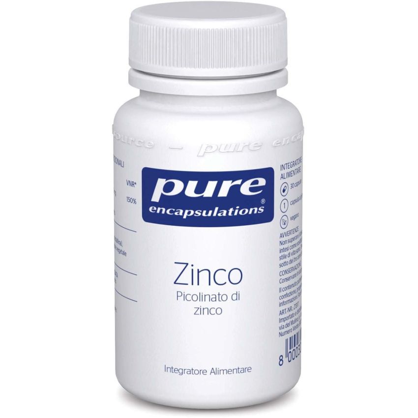Pure Encapsulations - Capsule di Zinco Puro da 30 Pezzi