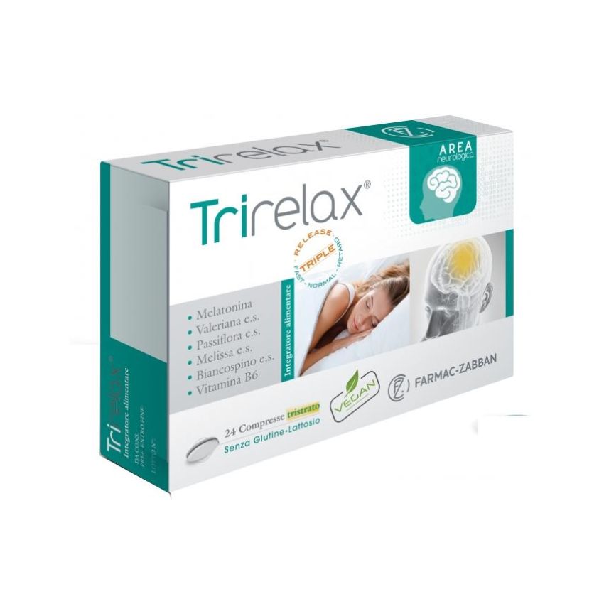 Trirelax Meds - Compresse Rilassanti, Confezione da 24 Pezzi
