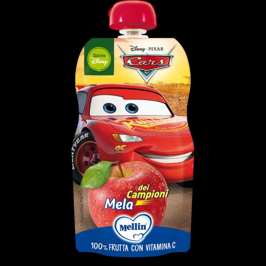 Mellin Merenda Pouch Disney con Sapore di Mela 110g