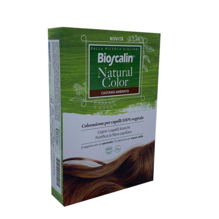Bioscalin Tintura Naturale per Capelli, Castano Ambrato, 70g