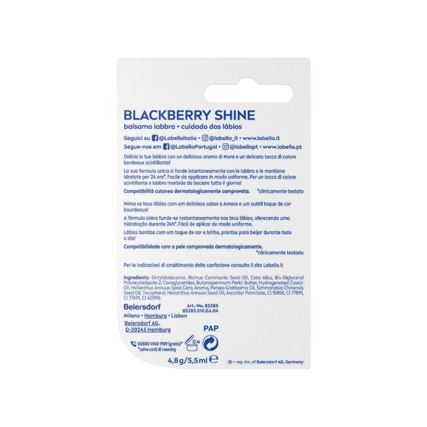 Labello Brillantezza Mora: Balsamo Labbra Singolo