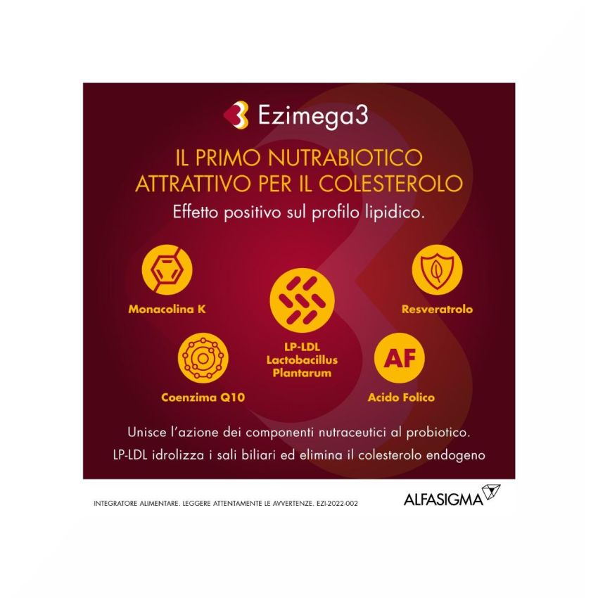 Ezimega 3, Integratore Omega-3, Confezione da 20 Compresse