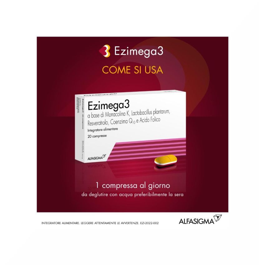Ezimega 3, Integratore Omega-3, Confezione da 20 Compresse