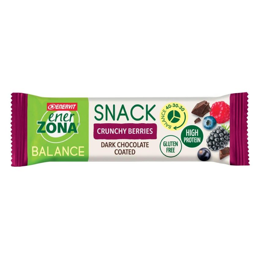 Barretta Enerzona Snack con Frutti Rossi Croccanti - 33g