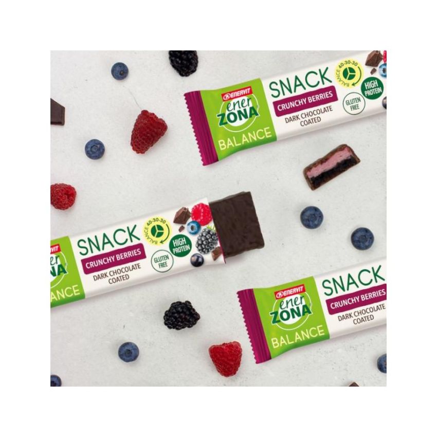 Barretta Enerzona Snack con Frutti Rossi Croccanti - 33g