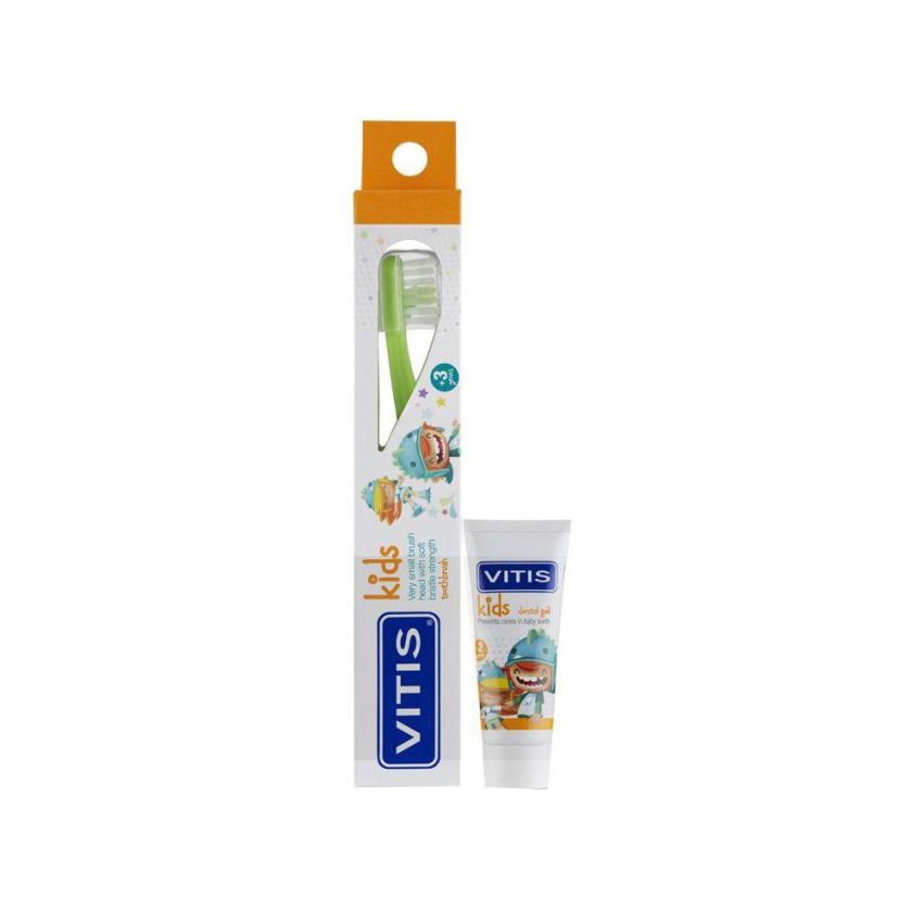 Kit Vitis Kids: Spazzolino da Denti e Gel Dentifricio 8 ml