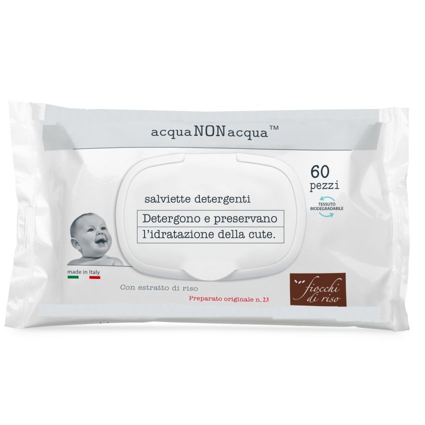 Fiocchi di Riso - 60 Salviette Senza Profumo per Neonati