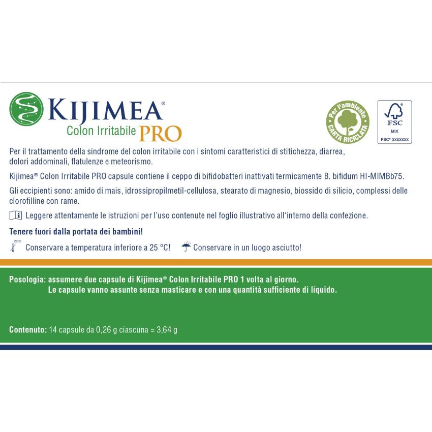 Kijimea Pro - Trattamento per il Colon Irritabile, 14 Capsule