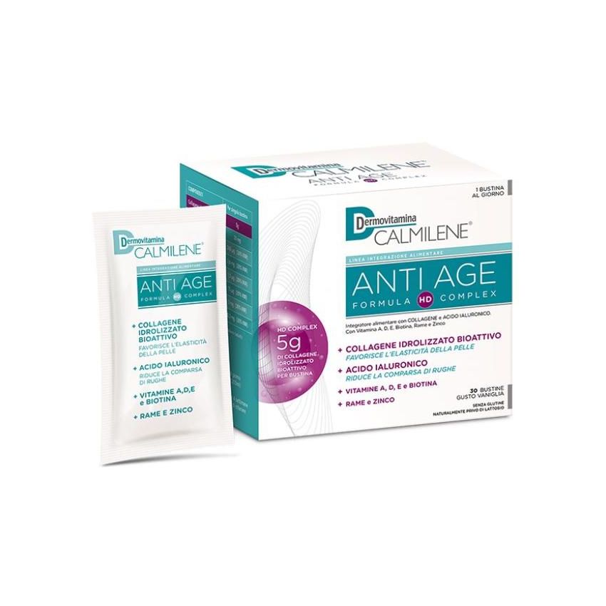 Antiet Dermovitamina Calmilene - Acido Ialuronico e Collagene in Polvere - 30 Bustine