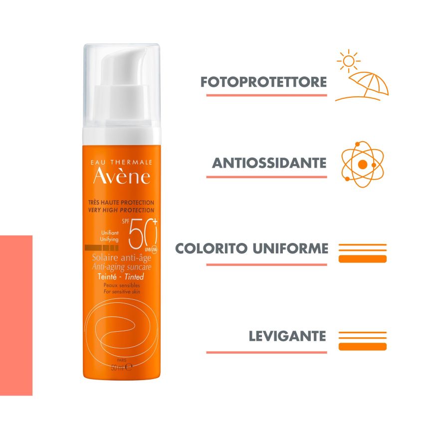 Avene Eau Thermale Trattamento Viso Anti-Età SPF50+ 50ml