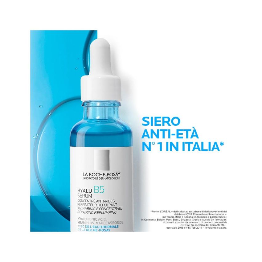La Roche-Posay Hyalu B5 - Siero Viso Anti-Rughe Rimpolpante, 50 ml