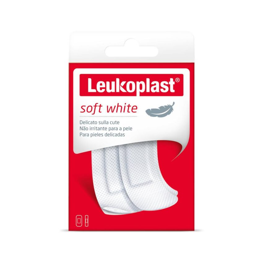 Leukoplast Soft White - Cerotti Assortiti Ultra Morbidi, Set da 20 Pezzi