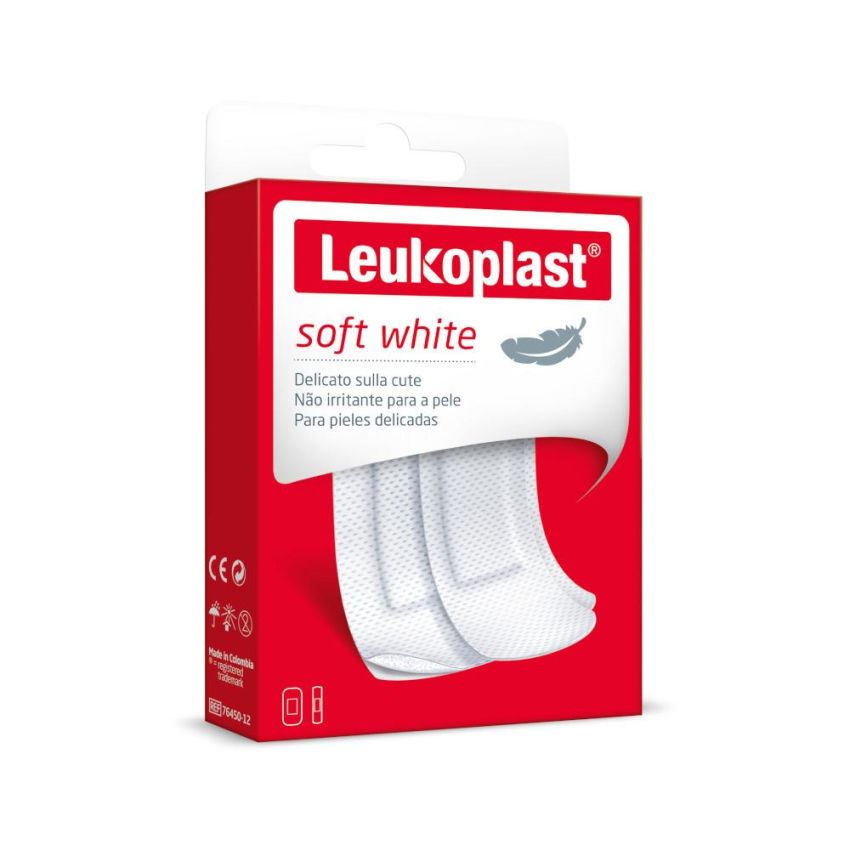 Leukoplast Soft White - Cerotti Assortiti Ultra Morbidi, Set da 20 Pezzi