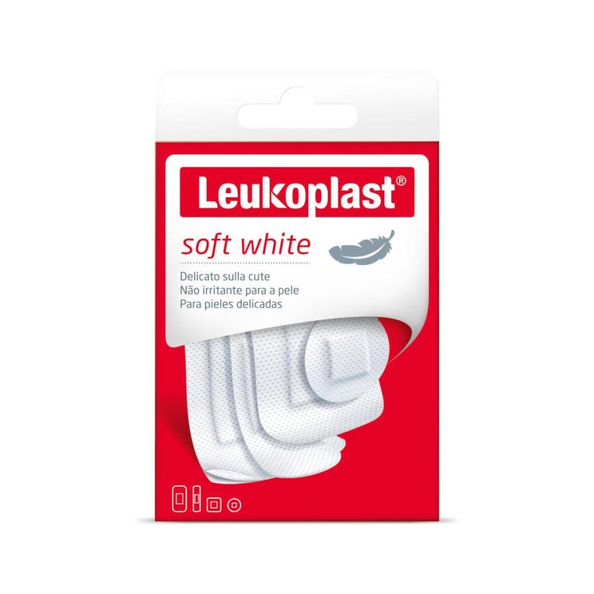 Leukoplast Soft White - Cerotti Assortiti Ultra-sensibili, 40 Pezzi