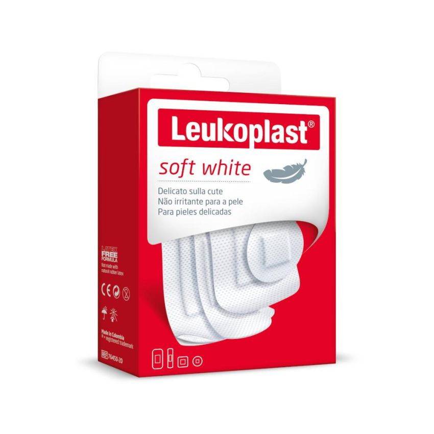 Leukoplast Soft White - Cerotti Assortiti Ultra-sensibili, 40 Pezzi