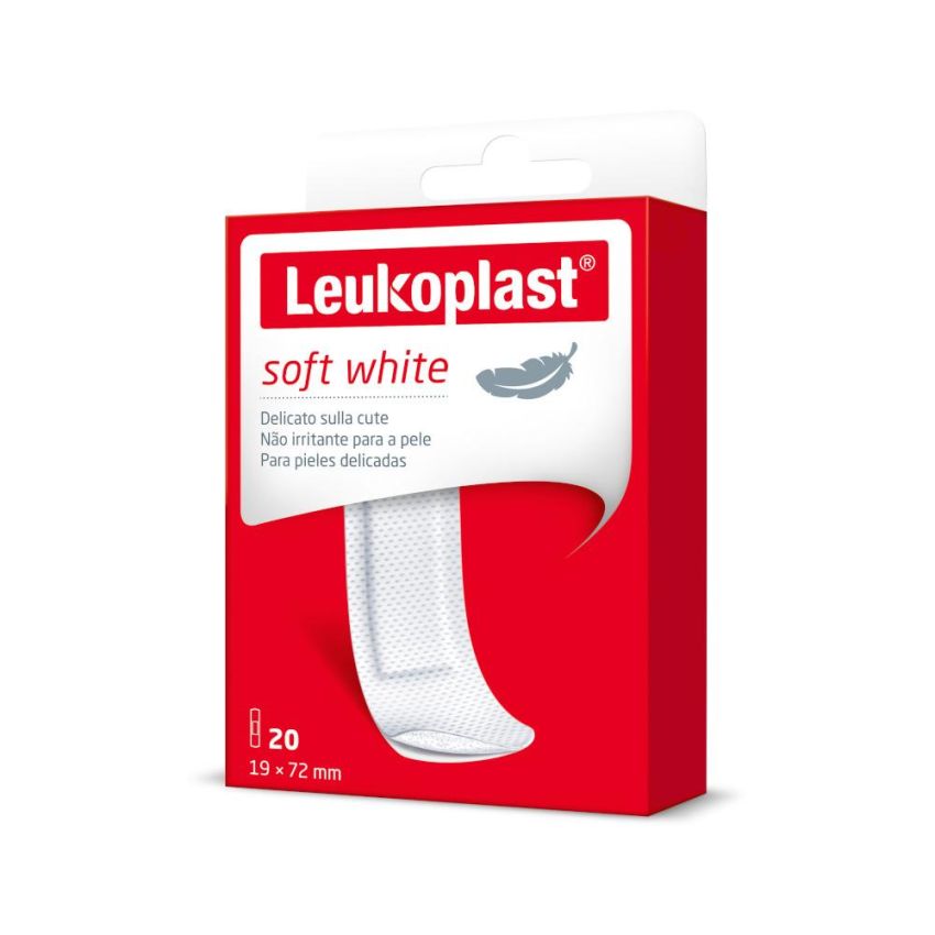 Leukoplast Soft White - Cerotti Morbidi 72mmx19mm, 20 Pezzi